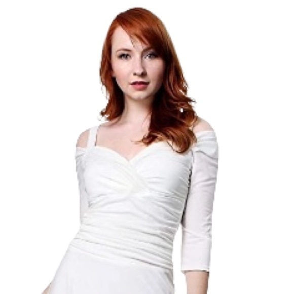 EVANESE Women's Elegant Slip On Long Formal Evening Dress with 3/4 Sleeves - Picture 2 of 9